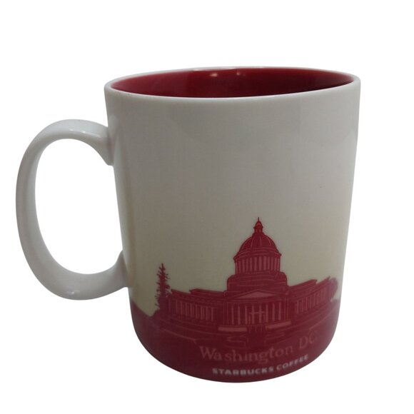 Starbucks Washington DC Coffee Mug White Red 16 Oz 2010 Icon Series Collectible - Picture 4 of 7